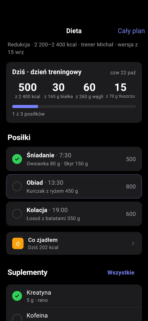 Dieta w Athlium: posiłki, makro, suplementy