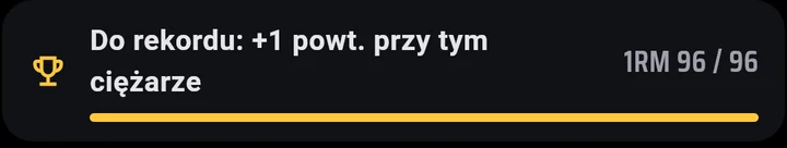 Do rekordu: +1 powtórzenie przy tym ciężarze